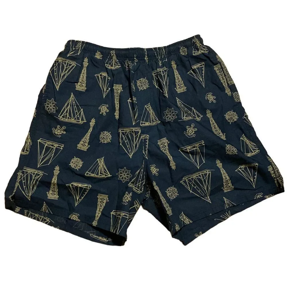 Men’s Nautical Swim Trunks sz Large